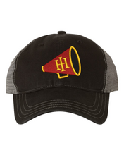 Load image into Gallery viewer, HIES Cheerleading Garment Washed UNSTRUCTURED Mesh Back Trucker Cap