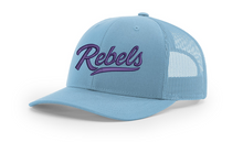 Load image into Gallery viewer, Rebels Lacrosse Garment Washed STRUCTURED Mesh Back Trucker Cap