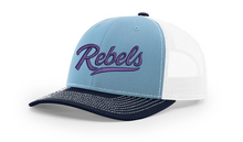 Load image into Gallery viewer, Rebels Lacrosse Garment Washed STRUCTURED Mesh Back Trucker Cap