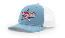 Load image into Gallery viewer, Rebels Lacrosse Garment Washed STRUCTURED Mesh Back Trucker Cap