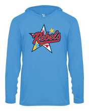 Load image into Gallery viewer, Rebels Lacrosse Youth B-Core Long Sleeve Hood Tee