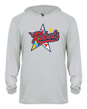 Load image into Gallery viewer, Rebels Lacrosse Youth B-Core Long Sleeve Hood Tee