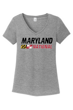 Load image into Gallery viewer, Maryland National Lacrosse Womens Perfect Tri V-Neck Tee