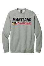Load image into Gallery viewer, Maryland National Lacrosse Adult Nike Club Fleece Crew