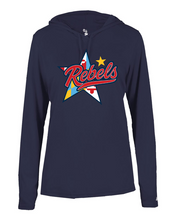 Load image into Gallery viewer, Rebels Lacrosse Women's B-Core Long Sleeve Hood Tee