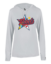 Load image into Gallery viewer, Rebels Lacrosse Women's B-Core Long Sleeve Hood Tee