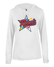 Load image into Gallery viewer, Rebels Lacrosse Women's B-Core Long Sleeve Hood Tee