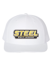 Load image into Gallery viewer, Steel Lacrosse Garment Washed STRUCTURED Mesh Back Trucker Cap