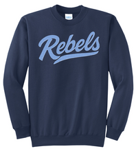 Load image into Gallery viewer, Rebels Lacrosse Youth Heavy Blend Crew Neck Sweatshirt