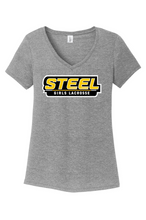 Load image into Gallery viewer, Steel Lacrosse Ladies Perfect Tri V-Neck Tee