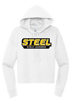 Load image into Gallery viewer, Steel Lacrosse District Women's Cropped Fleece Hoodie