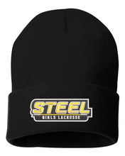 Load image into Gallery viewer, Steel Lacrosse Solid Cuffed Beanie