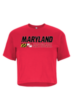 Load image into Gallery viewer, Maryland National Lacrosse Women's Ideal Crop T-Shirt