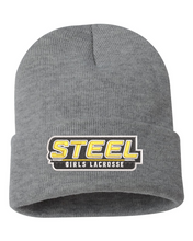 Load image into Gallery viewer, Steel Lacrosse Solid Cuffed Beanie