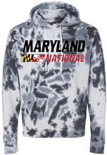Load image into Gallery viewer, Maryland National Lacrosse Adult Tie-Dye Fleece Hooded Sweatshirt