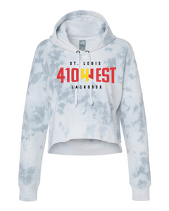 St Louis 410 West Lacrosse Women's Crop Tie-Dye Hooded Sweatshirt