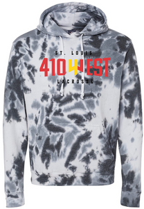 St Louis 410 West Lacrosse Adult Tie-Dye Fleece Hooded Sweatshirt
