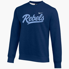 Load image into Gallery viewer, Rebels Lacrosse Adult Nike Club Fleece Crew