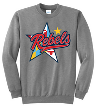 Load image into Gallery viewer, Rebels Lacrosse Youth Heavy Blend Crew Neck Sweatshirt