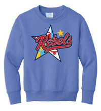 Load image into Gallery viewer, Rebels Lacrosse Youth Heavy Blend Crew Neck Sweatshirt