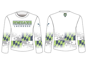 Renegades Lacrosse Men's 2023 Sublimated Long Sleeve Shooting Shirt - Customized with Player Name and Graduation Year- OPTIONAL