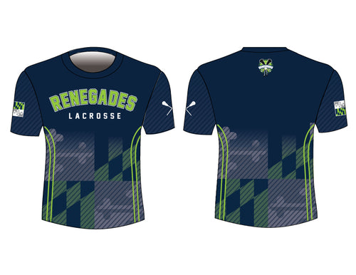 Renegades Lacrosse Men's 2023 Sublimated Short Sleeve Shooting Shirt - Customized with Player Name and Graduation Year- OPTIONAL