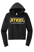 Load image into Gallery viewer, Steel Lacrosse District Women's Cropped Fleece Hoodie