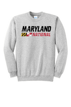 Load image into Gallery viewer, Maryland National Lacrosse Adult Heavy Blend Crew Neck Sweatshirt