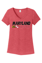 Load image into Gallery viewer, Maryland National Lacrosse Womens Perfect Tri V-Neck Tee