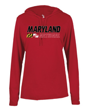 Load image into Gallery viewer, Maryland National Lacrosse Women's B-Core Long Sleeve Hood Tee