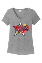 Load image into Gallery viewer, Rebels Lacrosse Ladies Perfect Tri V-Neck Tee