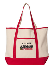 Load image into Gallery viewer, Maryland National Lacrosse 34.6L Large Canvas Deluxe Tote
