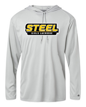 Load image into Gallery viewer, Steel Lacrosse Club Adult B-Core Long Sleeve Hood Tee