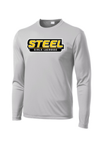 Load image into Gallery viewer, ***NEW*** Steel Lacrosse Youth Long Sleeve Sport-Tek Performance Tee