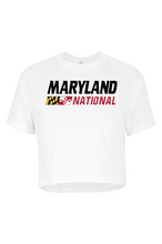Load image into Gallery viewer, Maryland National Lacrosse Women's Ideal Crop T-Shirt