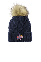 Load image into Gallery viewer, Rebels Lacrosse Faux Fur Pom Beanie