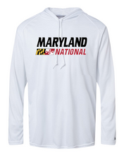 Load image into Gallery viewer, Maryland National Lacrosse Youth B-Core Long Sleeve Hood Tee